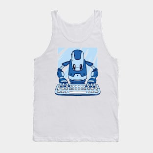 Funny Robot Keyboard Tank Top